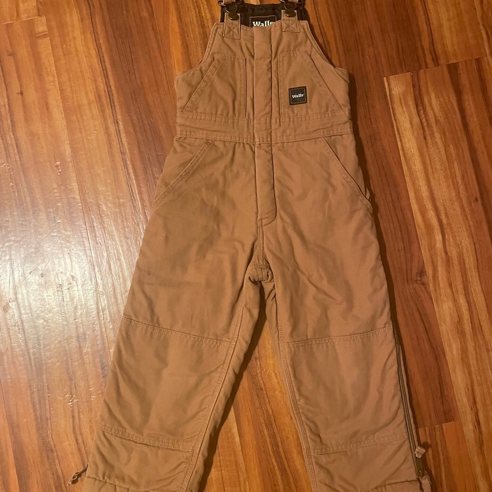 Walls Kids Insulated Overalls In Tan Size: Small (6/7)
